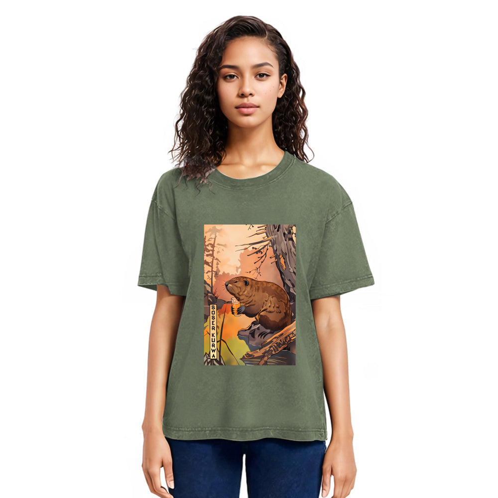 Tokyosol Beaver By The River Washed T-Shirt