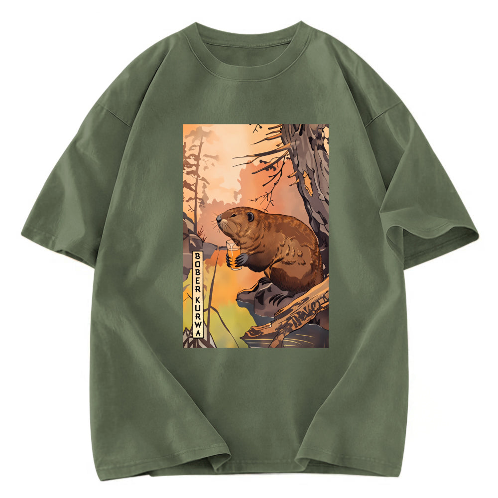 Tokyosol Beaver By The River Washed T-Shirt