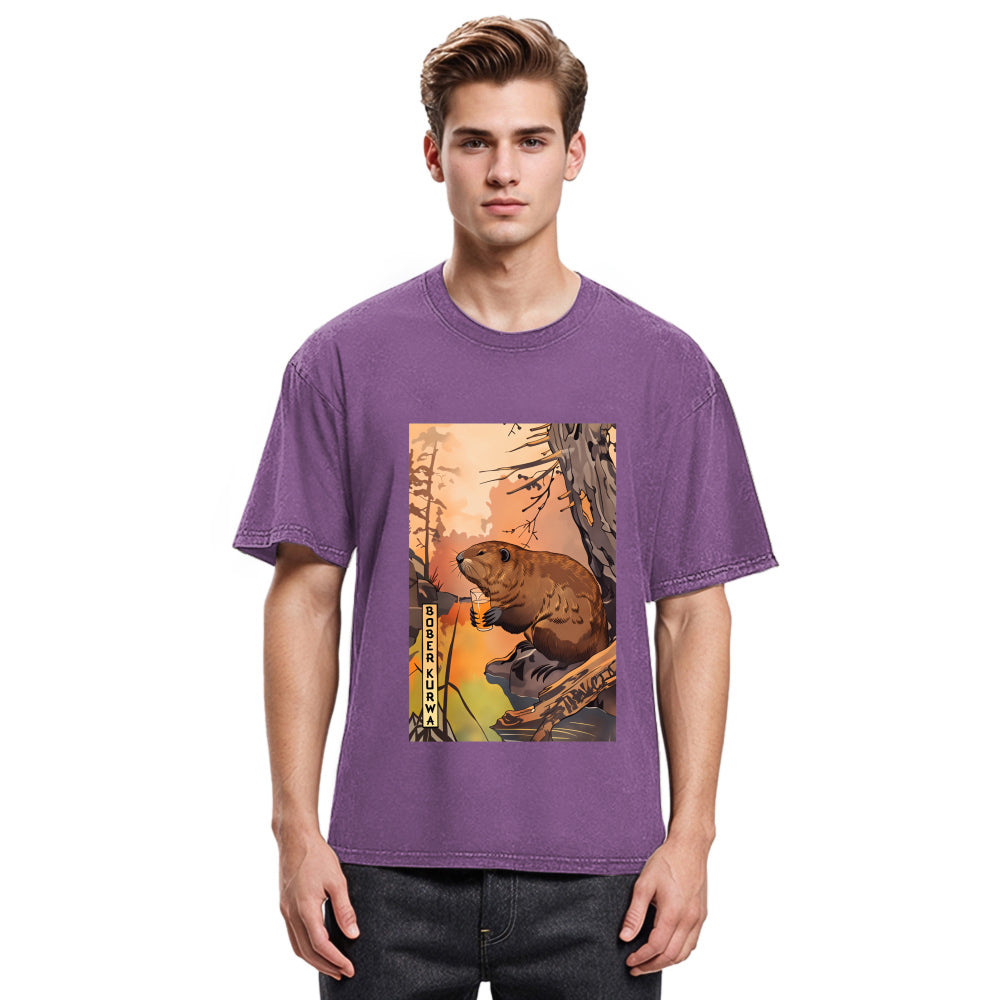 Tokyosol Beaver By The River Washed T-Shirt