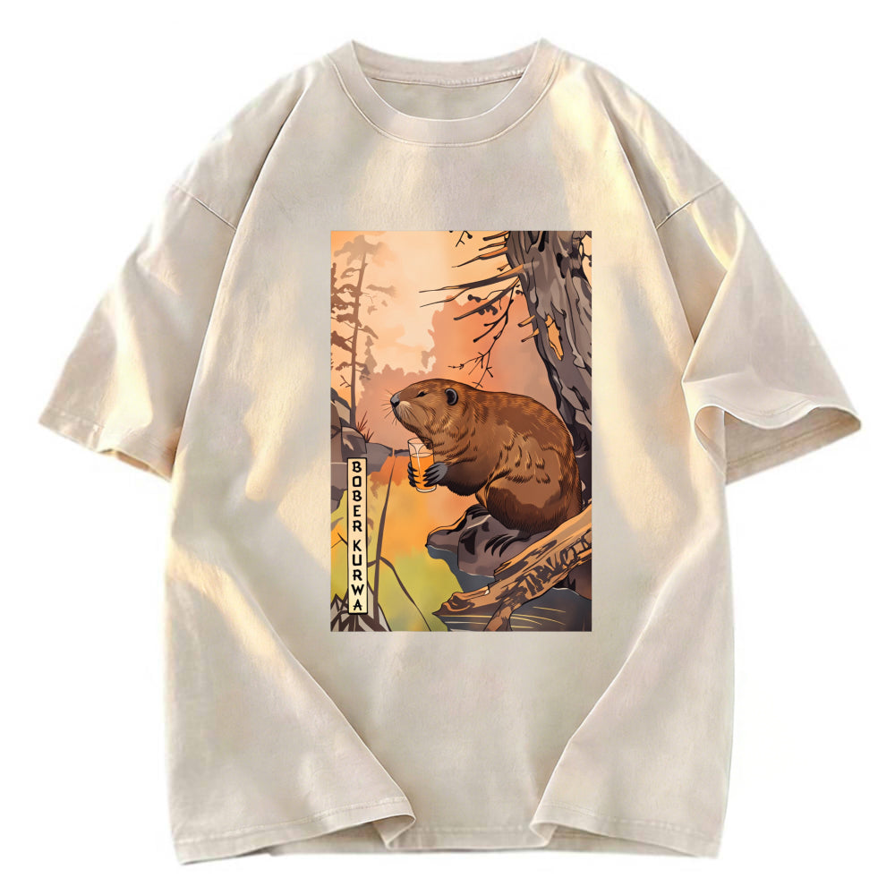 Tokyosol Beaver By The River Washed T-Shirt
