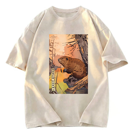 Tokyosol Beaver By The River Washed T-Shirt