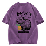 Tokyosol Cute Baby Capybara Washed T-Shirt