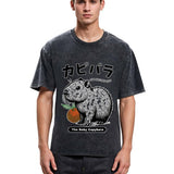 Tokyosol Cute Baby Capybara Washed T-Shirt