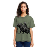Tokyosol Mouse Riding A Capybara Washed T-Shirt