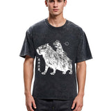 Tokyosol Mouse Riding A Capybara Washed T-Shirt