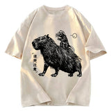Tokyosol Mouse Riding A Capybara Washed T-Shirt