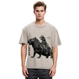 Tokyosol Mouse Riding A Capybara Washed T-Shirt