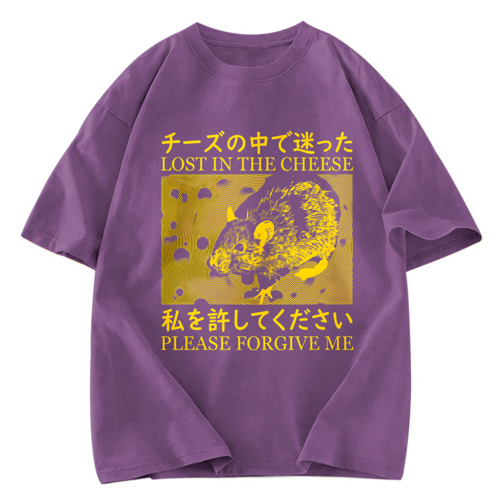 Tokyosol Lost in the Cheese Please Forgive Me Washed T-Shirt