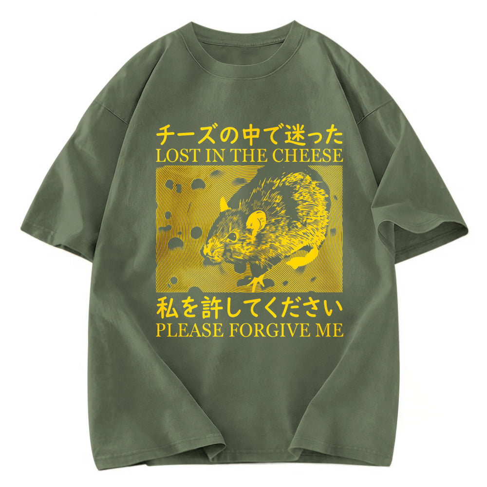Tokyosol Lost in the Cheese Please Forgive Me Washed T-Shirt