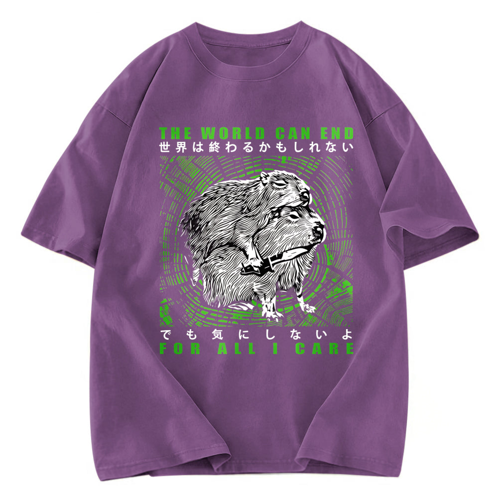 Tokyosol World Can End For All I Care Washed T-Shirt