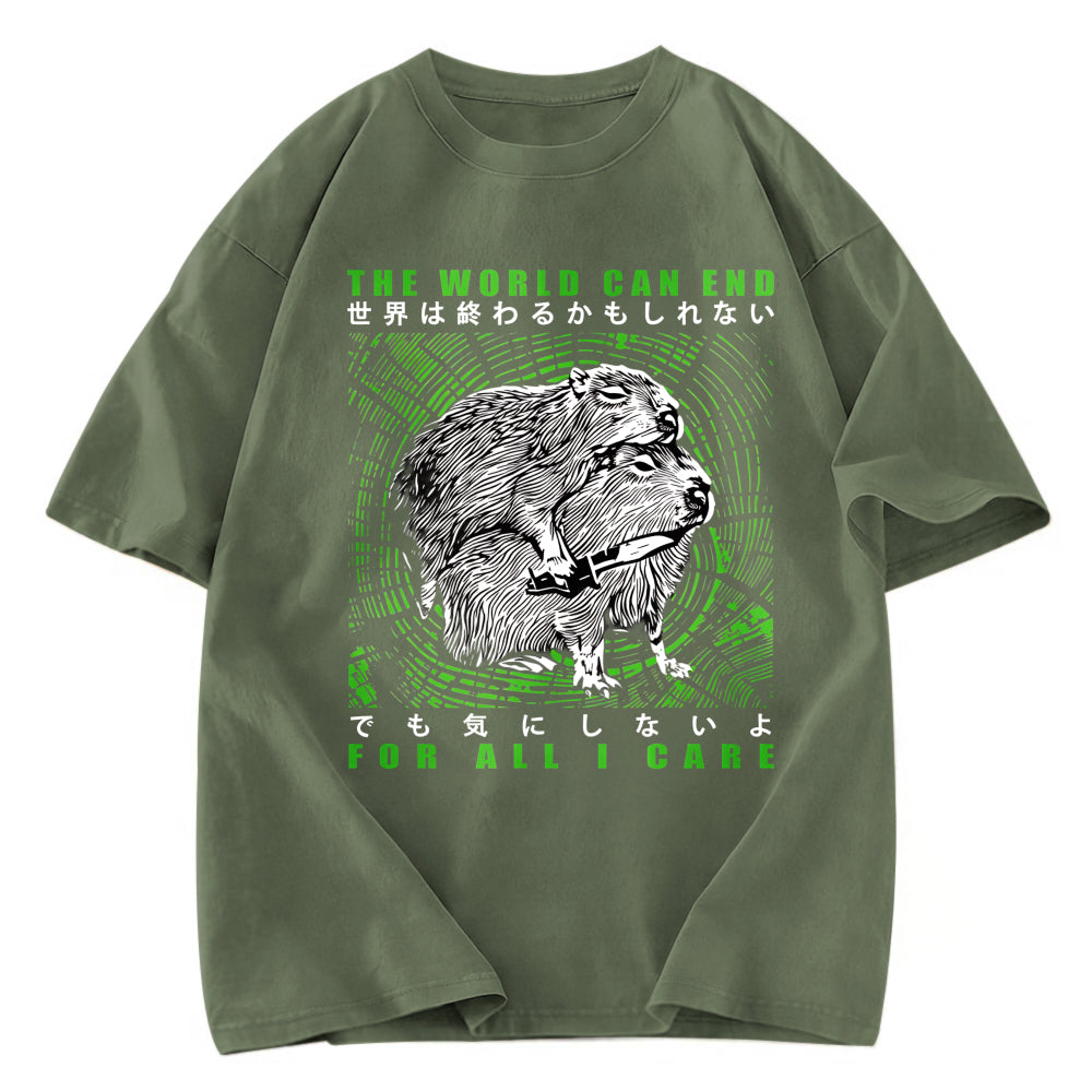 Tokyosol World Can End For All I Care Washed T-Shirt