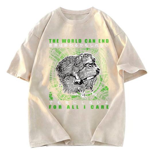 Tokyosol World Can End For All I Care Washed T-Shirt
