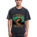 Tokyosol Capybara No Thoughts Head Empty Washed T-Shirt