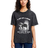 Tokyosol Capybara Doing Its Best Washed T-Shirt