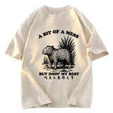Tokyosol Capybara Doing Its Best Washed T-Shirt