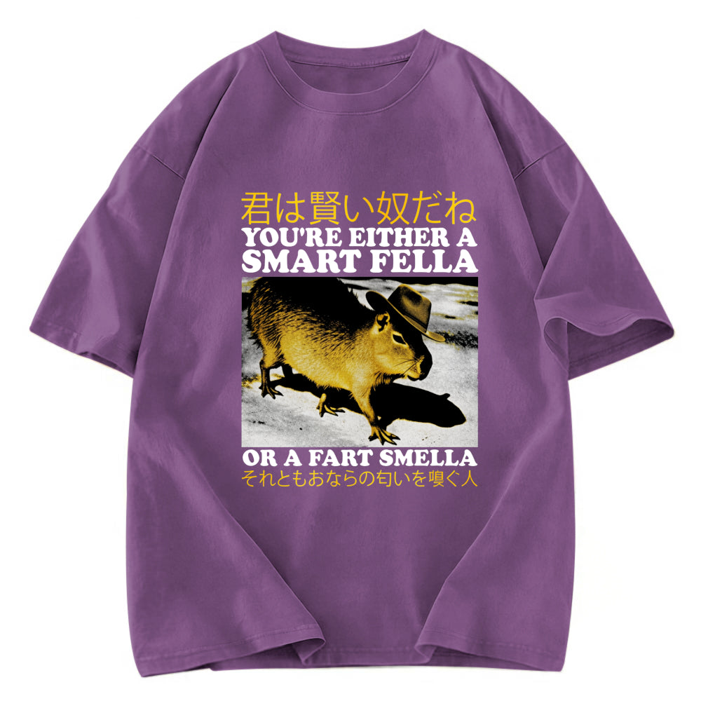 Tokyosol Japanese Smart Fella Capybara Washed T-Shirt