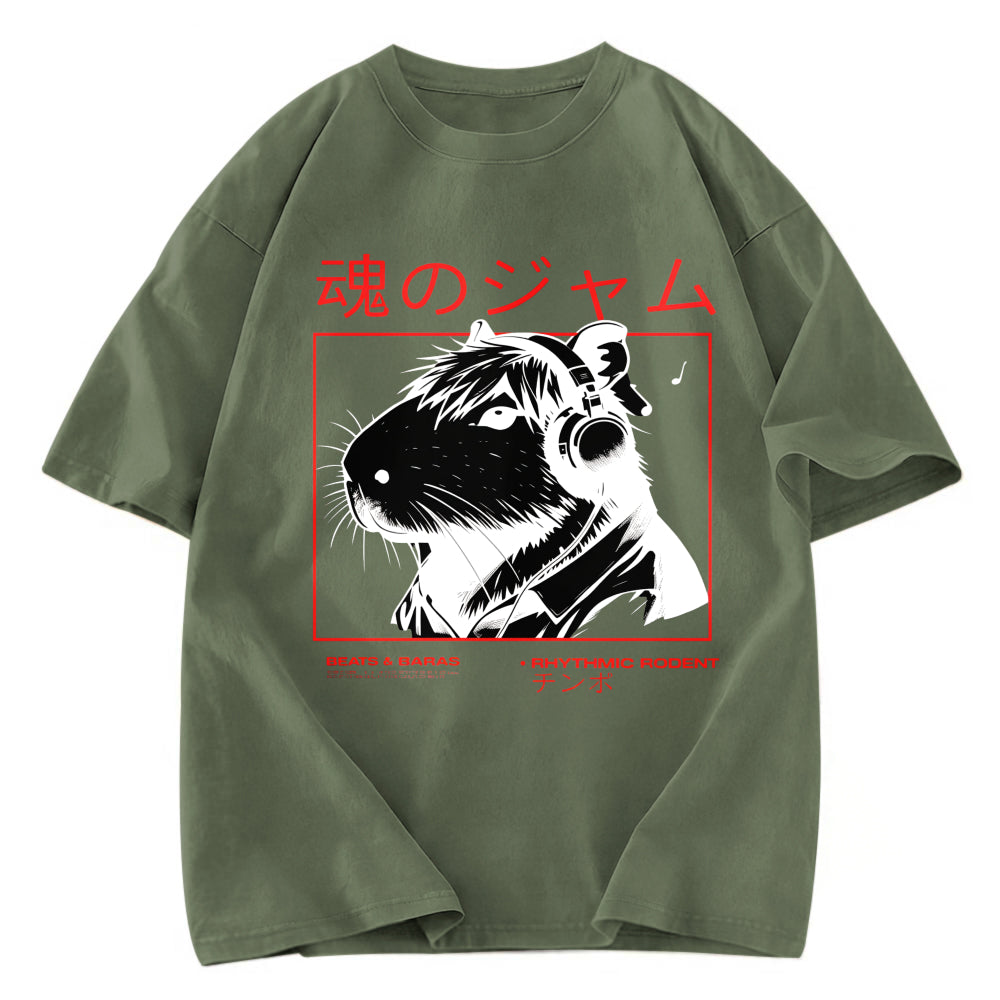 Tokyosol Japanese Capybara Soul Jam Washed T-Shirt