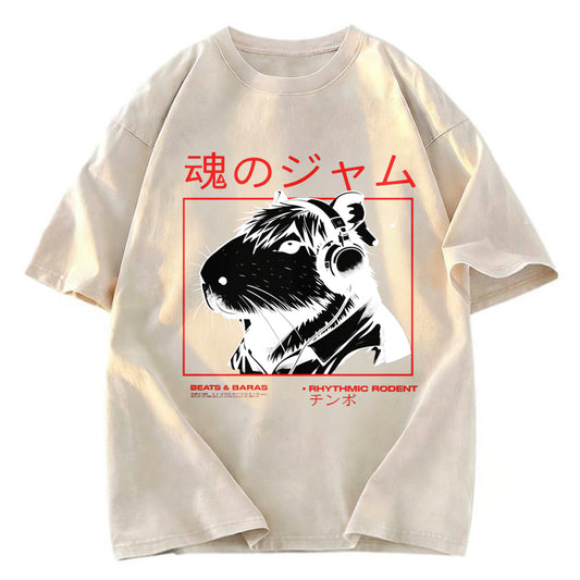 Tokyosol Japanese Capybara Soul Jam Washed T-Shirt