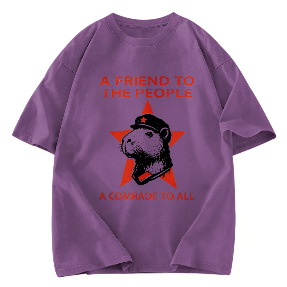 Tokyosol Capibalism Funny Washed T-Shirt