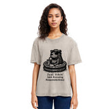 Tokyosol Capybara On A Bathing Vacation Washed T-Shirt