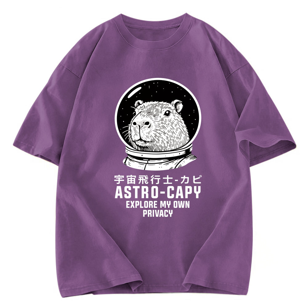 Tokyosol Astronaut Capybara Washed T-Shirt