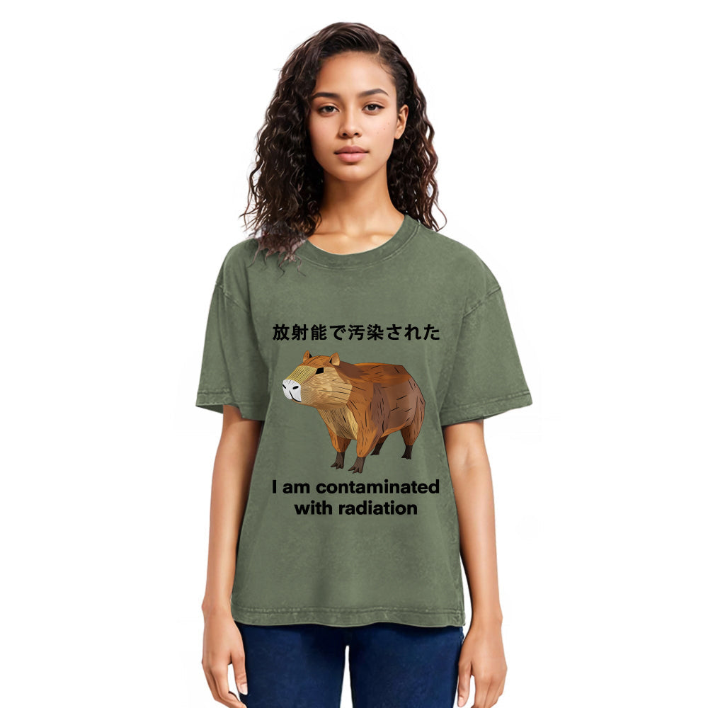 Tokyosol Capybara Contaminated By Radiation Washed T-Shirt