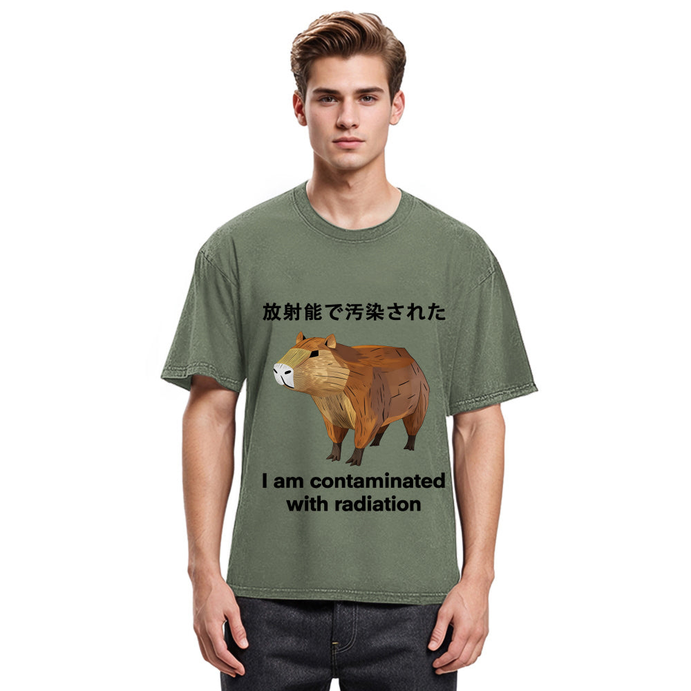 Tokyosol Capybara Contaminated By Radiation Washed T-Shirt