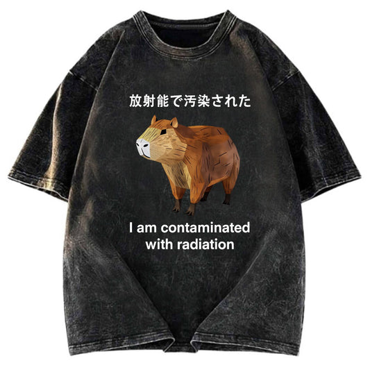 Tokyosol Capybara Contaminated By Radiation Washed T-Shirt