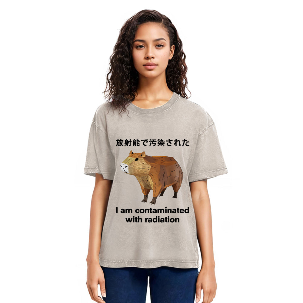 Tokyosol Capybara Contaminated By Radiation Washed T-Shirt
