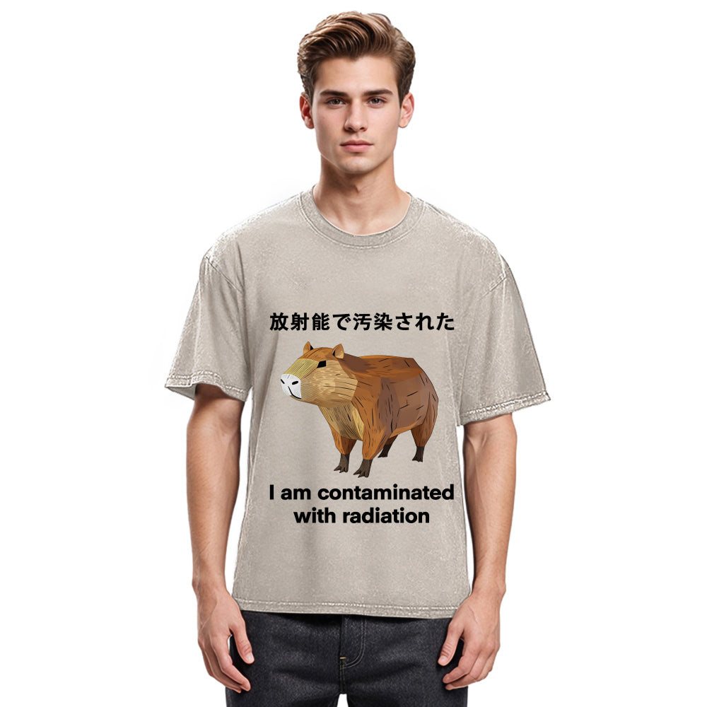 Tokyosol Capybara Contaminated By Radiation Washed T-Shirt