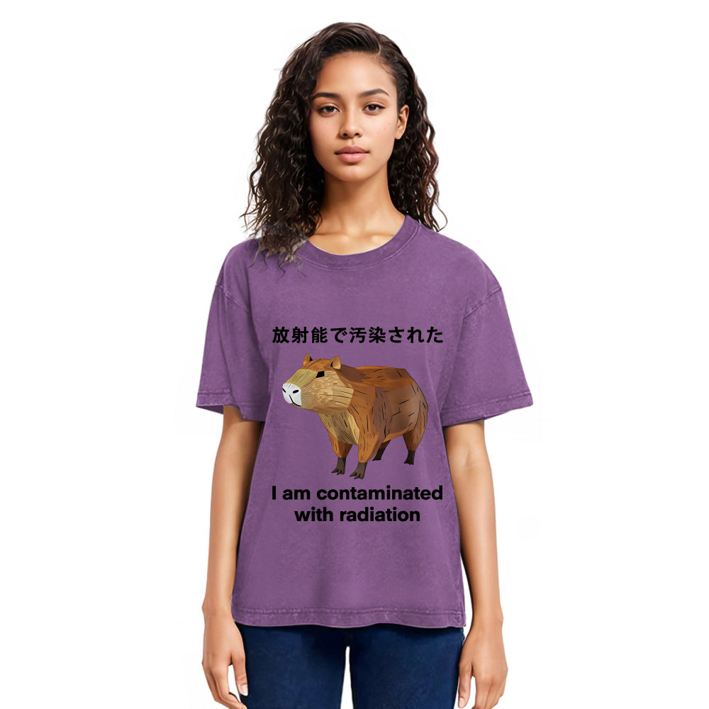 Tokyosol Capybara Contaminated By Radiation Washed T-Shirt