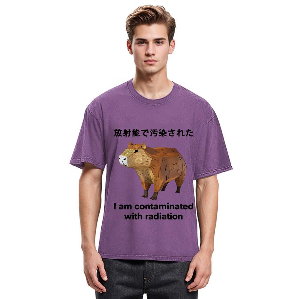 Tokyosol Capybara Contaminated By Radiation Washed T-Shirt