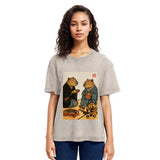 Tokyosol Capybara Tea Ceremony Washed T-Shirt