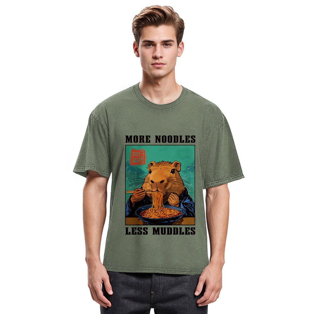 Tokyosol More Noodles Less Muddles Washed T-Shirt