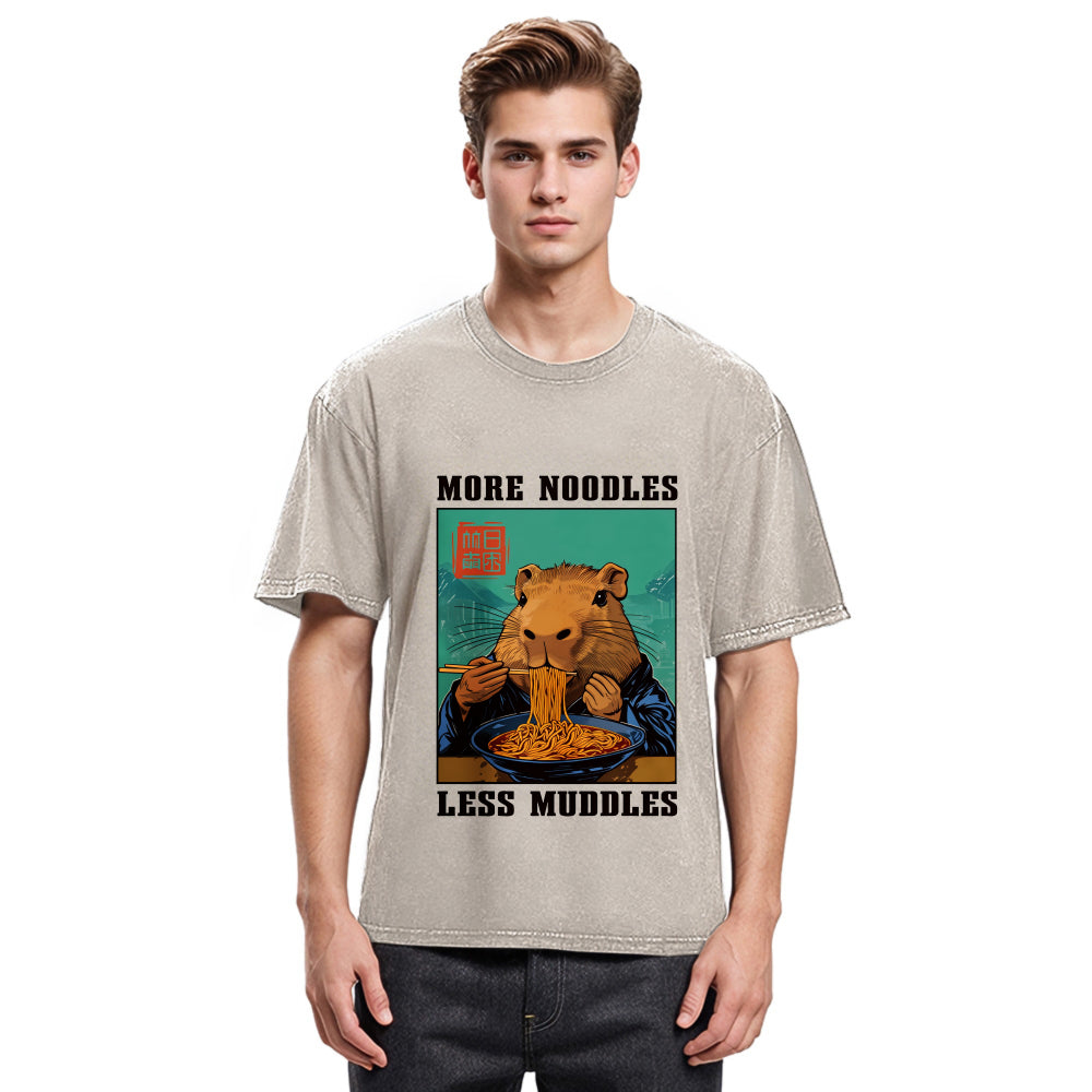 Tokyosol More Noodles Less Muddles Washed T-Shirt