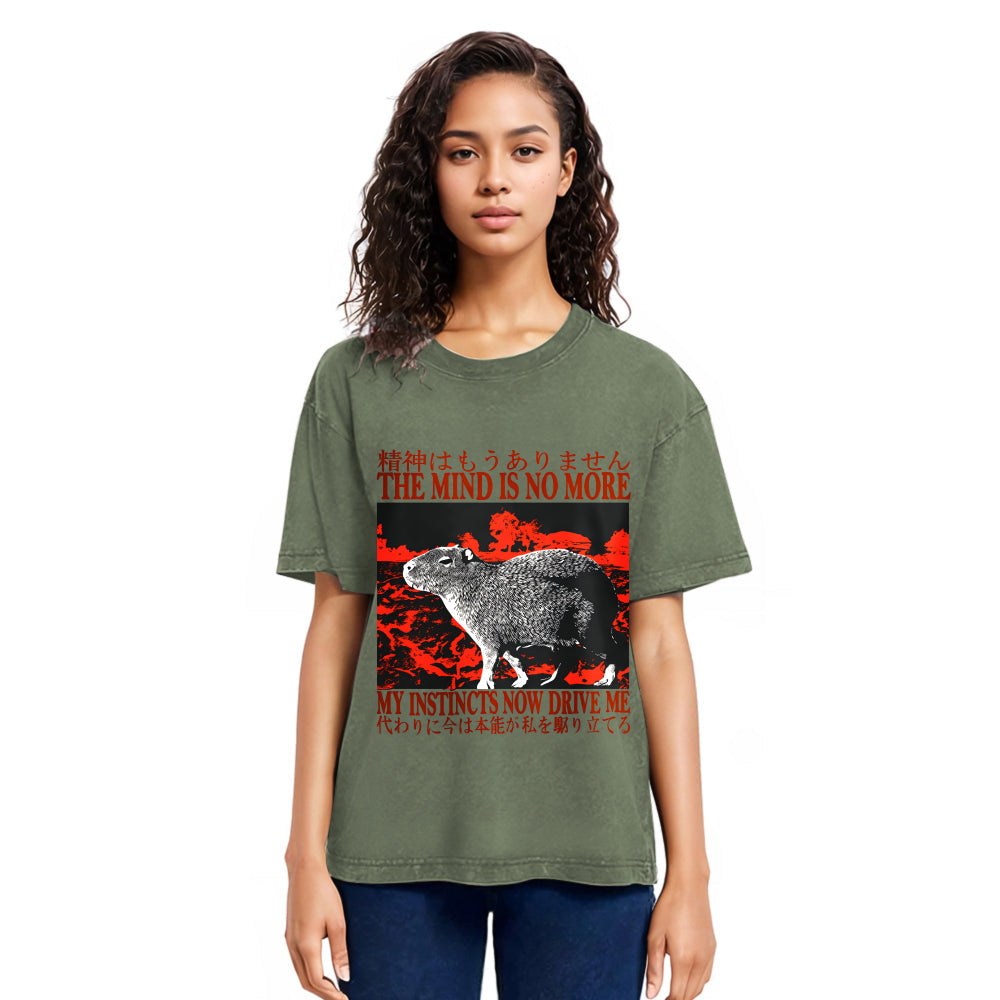 Tokyosol The Mind is No More Funny Capybara Washed T-Shirt