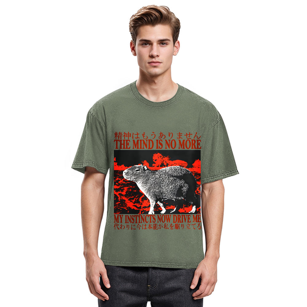 Tokyosol The Mind is No More Funny Capybara Washed T-Shirt