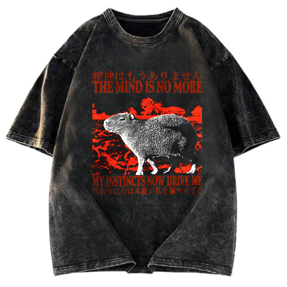 Tokyosol The Mind is No More Funny Capybara Washed T-Shirt