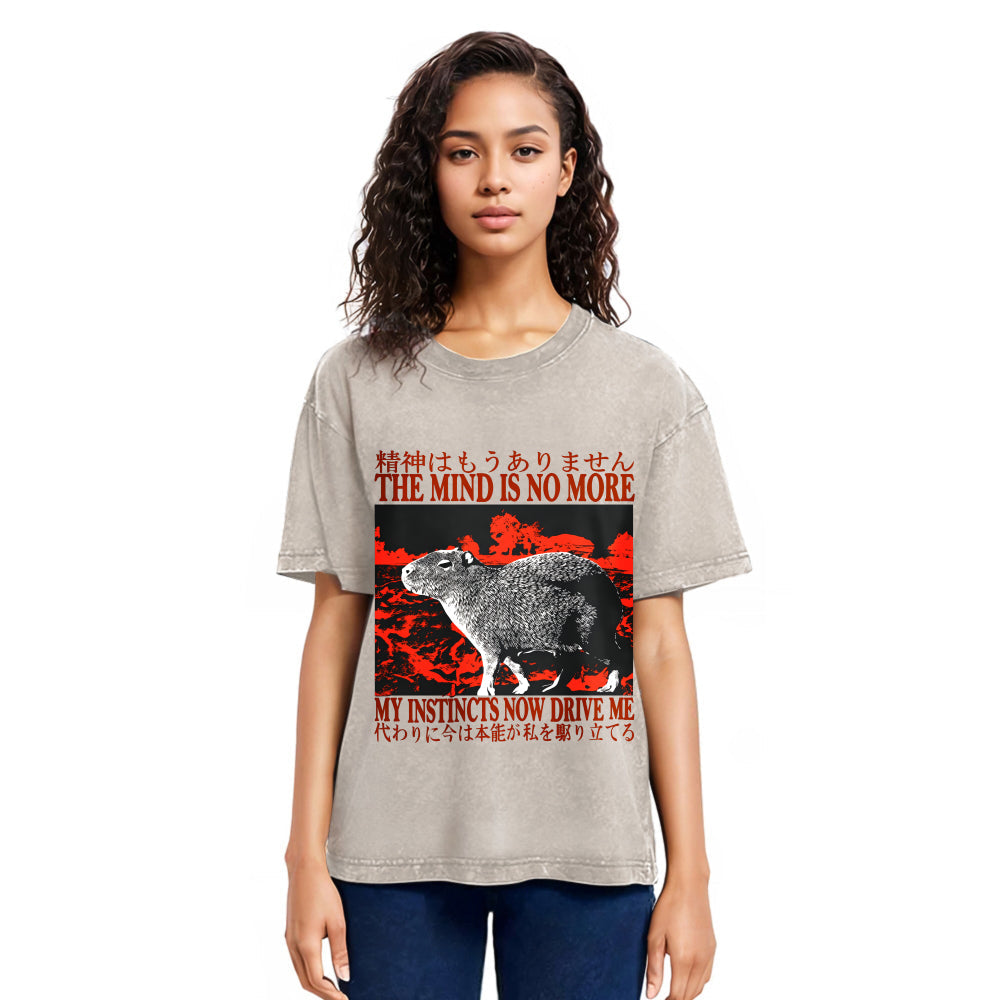 Tokyosol The Mind is No More Funny Capybara Washed T-Shirt