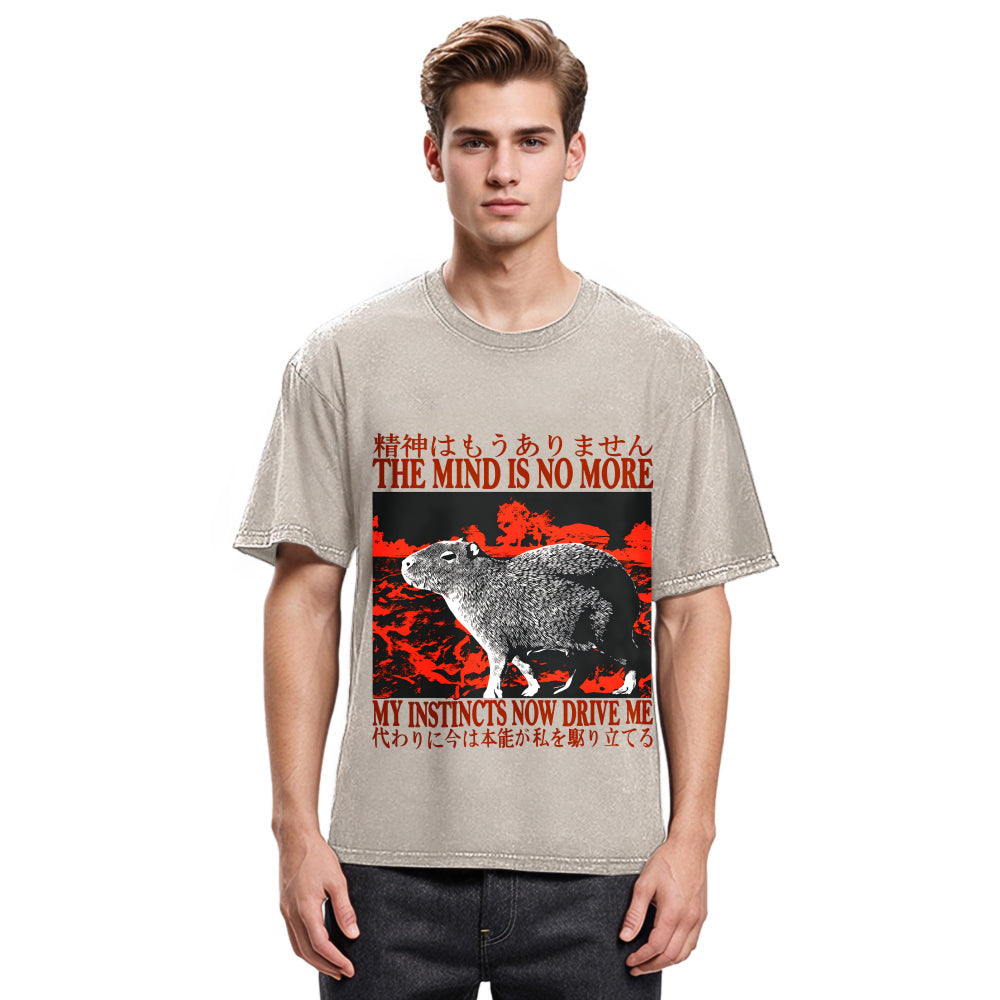 Tokyosol The Mind is No More Funny Capybara Washed T-Shirt