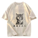 Tokyosol Cat That Was Arrested Washed T-Shirt