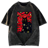Tokyosol Mysterious Cat Washed T-Shirt