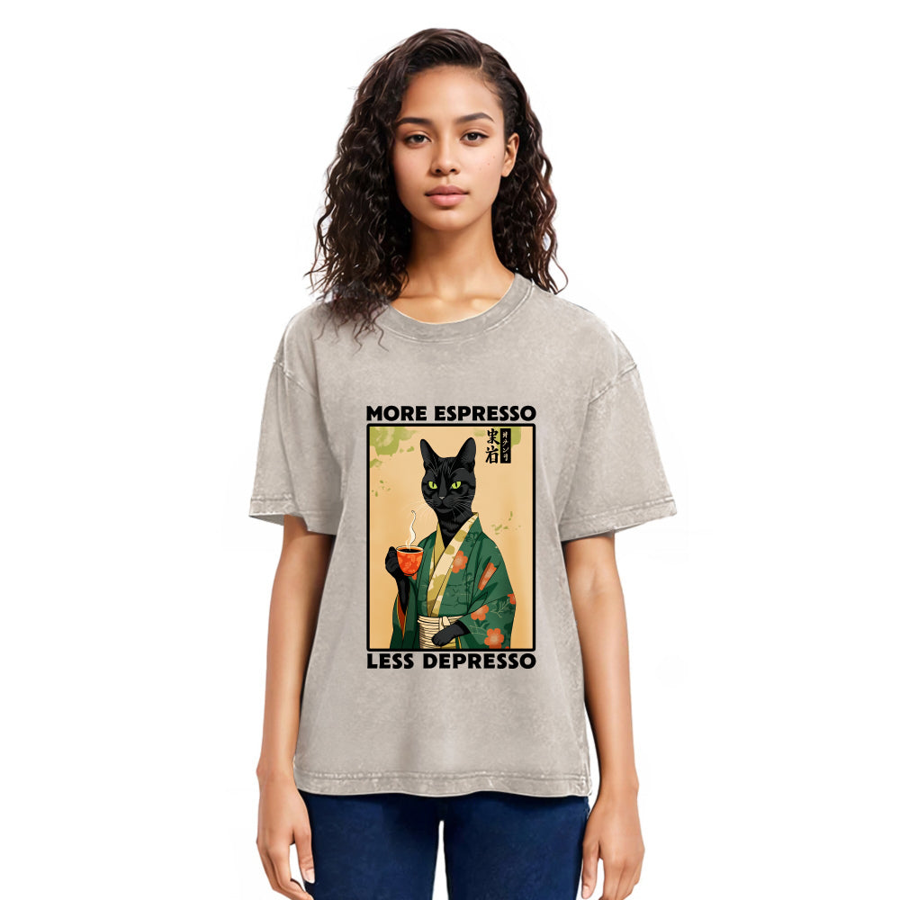 Tokyosol More Caffeine Less Sadness Washed T-Shirt