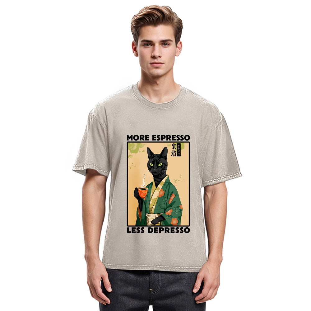 Tokyosol More Caffeine Less Sadness Washed T-Shirt