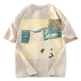 Tokyosol Kawaii Cat Japanese Washed T-Shirt