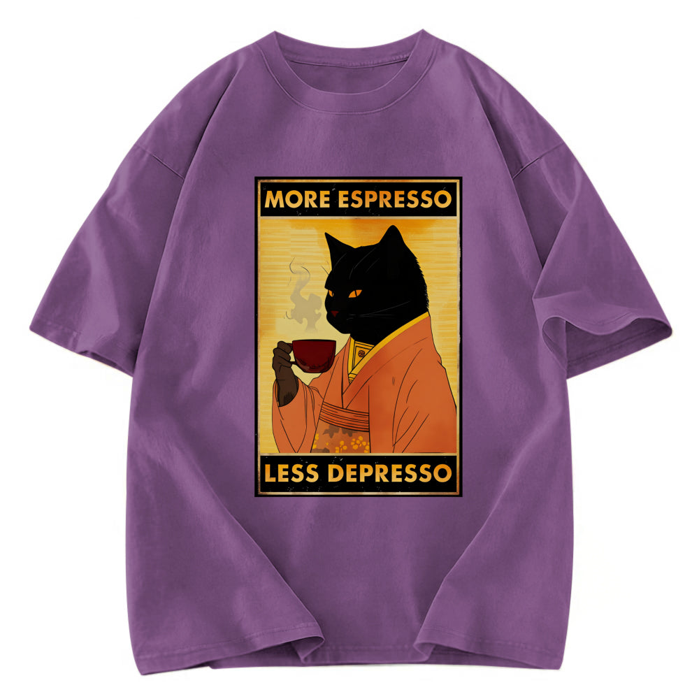 Tokyosol Increase Espresso Decrease Distress Washed T-Shirt