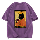 Tokyosol Increase Espresso Decrease Distress Washed T-Shirt
