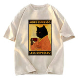 Tokyosol Increase Espresso Decrease Distress Washed T-Shirt