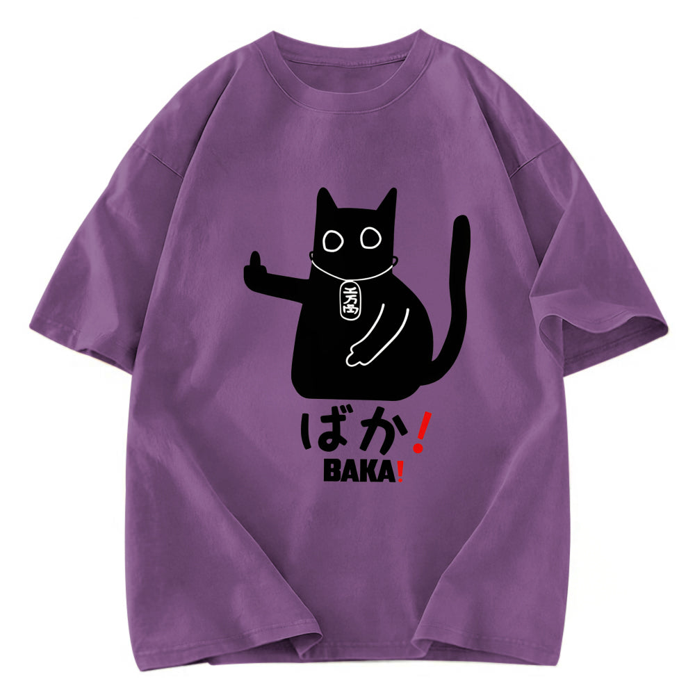 Tokyosol Japanese Baka Cat Washed T-Shirt