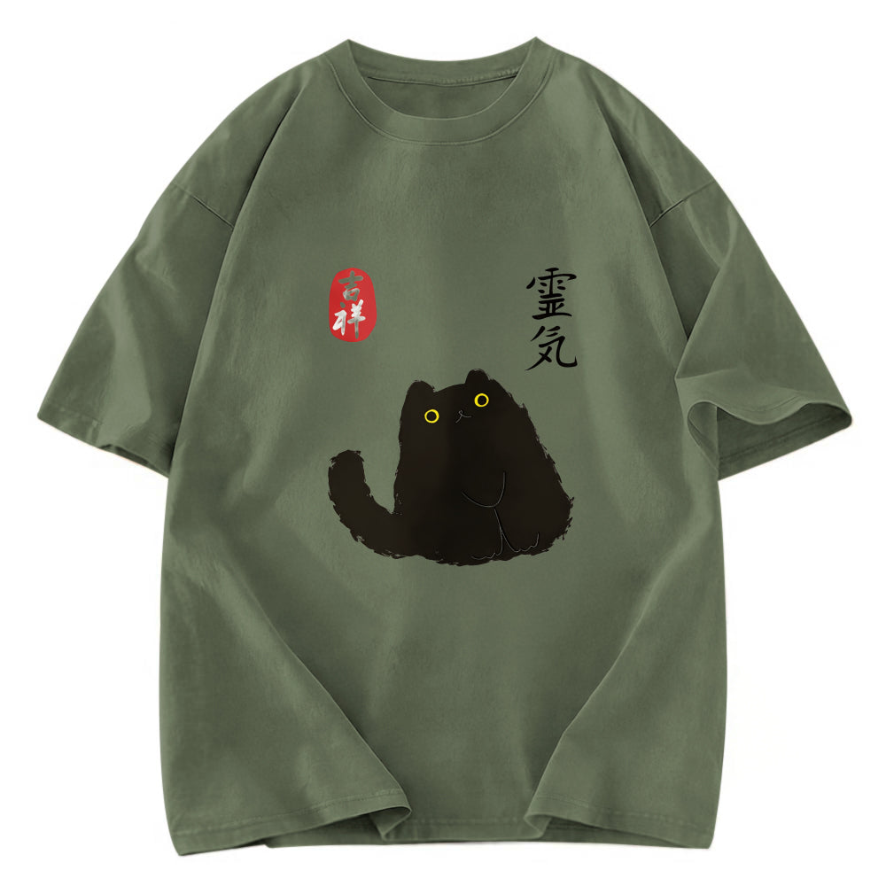 Tokyosol Black Civet Cat Washed T-Shirt
